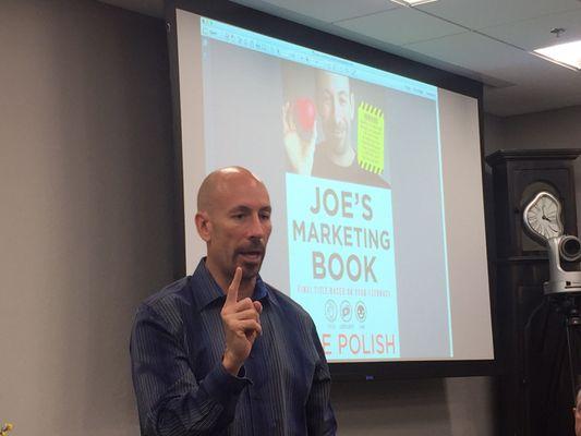 Joe introducing his next book. Can't wait to read it!! I Love Marketing!