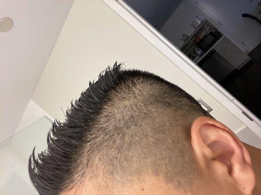 Requested for a medium fade.  I got a high fade almost like a flat top cut.