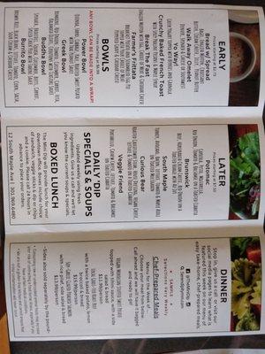 Their menu! They have a lot of great gluten free, vegan, and vegetarian options here