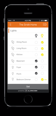 Control some or all your lights from an iphone or any smart phone