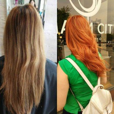 Before and after color by Candace