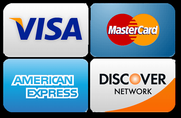 We accept all major Credit Cards