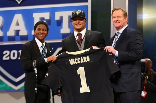 New Orleans Saints safety Kenny Vaccaro in a Soto & Co. tie for the NFL draft