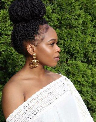 Box braids, hair twist, hair braiding of all kind