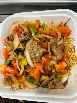 Tomato Beef chow mein