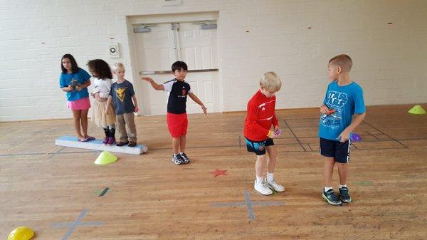 Gym class is fun at Evergreen School