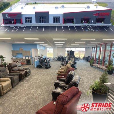 Stride Mobility  specializing in adult & children custom rehab mobility equipment, scooters, lift chairs & homehealth aides.