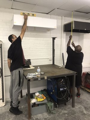 Hvac class installing the exhaust hoods and ducting system