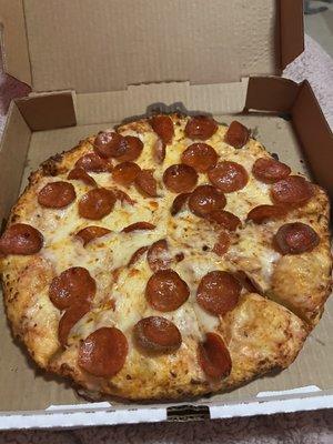 Medium pepperoni pizza