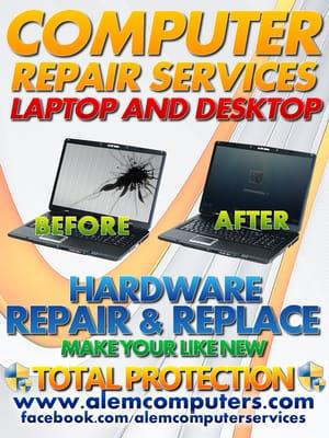 Broken screen or keyboard, Call Us or Visit Us TODAY