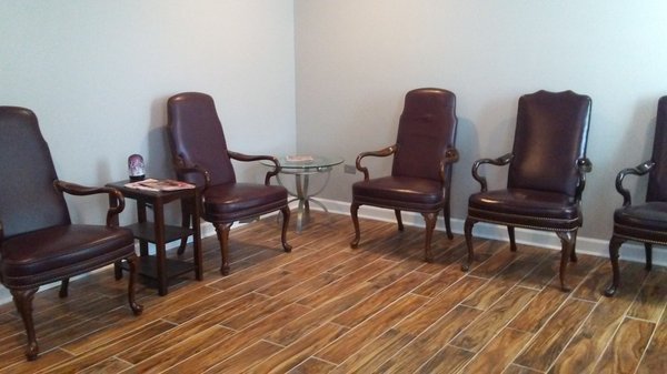 We just changed out the floor, painted the wall, and got new chairs.