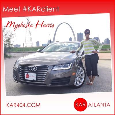 Our #KARclient, Myshoska Harris of East St. Louis, Illinois and her Audi A7.  #KARATL