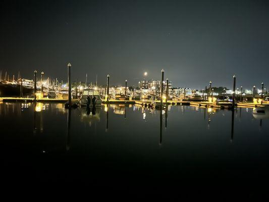 Night lights at the marina.