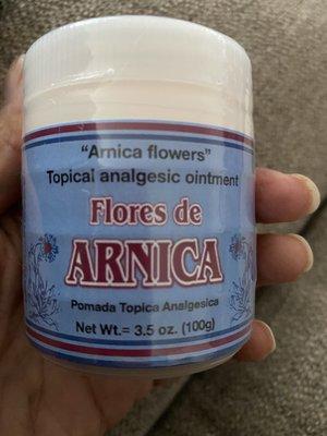 It says Flores de Arnica but it contains NO Arnica!