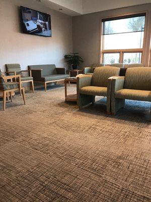 Spacious and clean waiting area