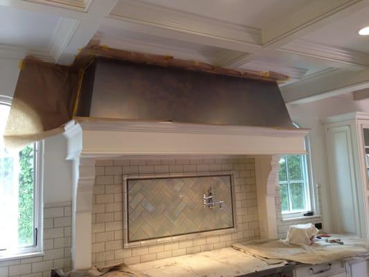 Metallic and Pearl finish on Stove hood Coronado Is. San Diego