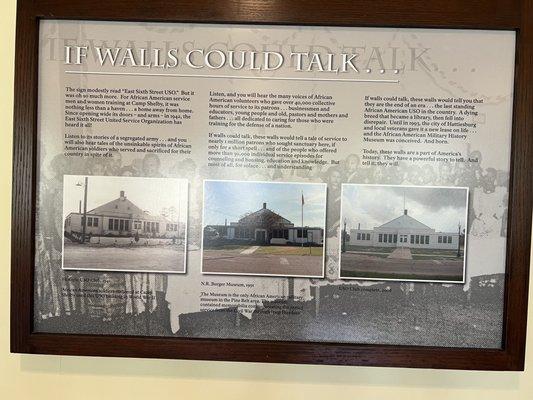 History of the building which is now the African American  Military Museum