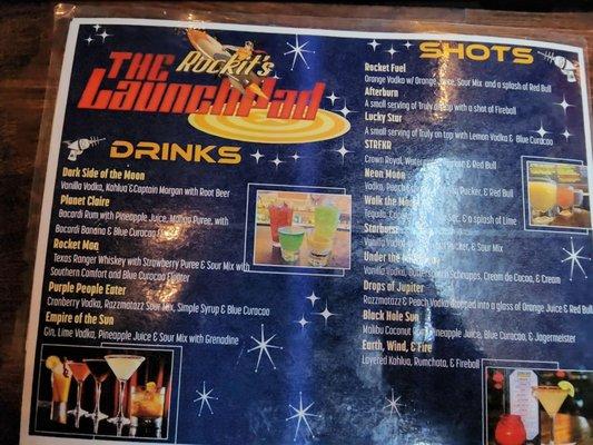 Drink menu