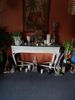 Altar in studio.