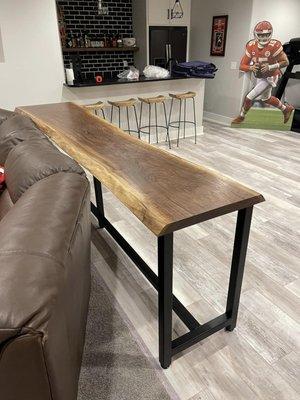 Live Edge console table.