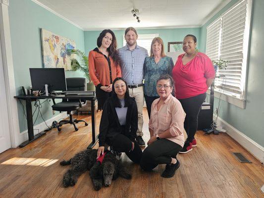 Meet the office staff! 
Samay, Josh, Deb, Valynda, Joseline, Ana Maria and Donner