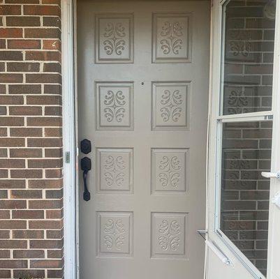 A refinished door