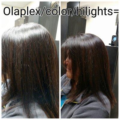 Olaplex treatment to hair during color process