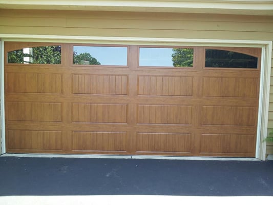 wood finish steel door