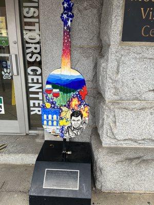 Andy Griffith Painted Guitar Sculpture