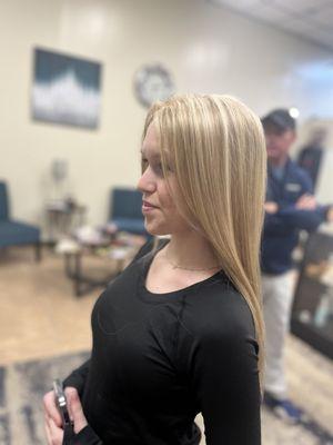 Beautiful highlights on my sweet client.