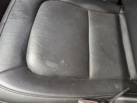 My seats after the $60+ deluxe wash. I feel less guilty for not giving them a tip