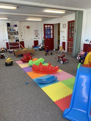 If your kids likes trucks, cars, trains, and basically any mode of transportation or construction, they will love this room.