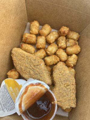 Vegan "Chicken" Tenders and tots