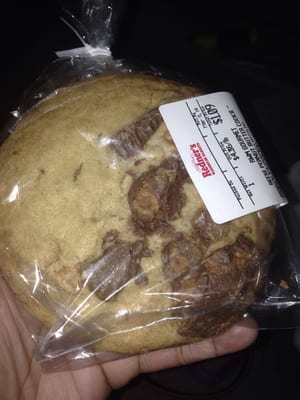 Comparable to the peanut butter & chocolate cookie from Insomnia Cookies, promise.