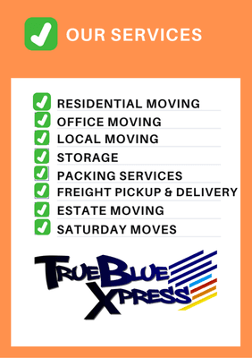 TrueBlue Xpress Services Offered