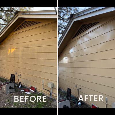 Before and after of a house we stopped by at recently!