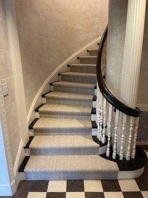 Custom stair runner in Chestnut Hill