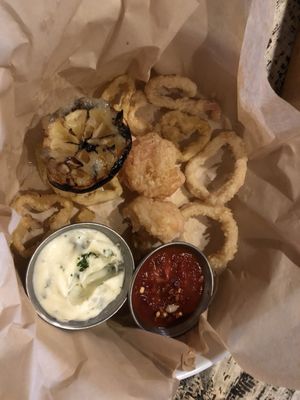 Frito misto (Calamari, shrimp banana peppers)