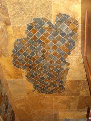 Have an idea for tile work for your home? I bet you we can do it! Here is a picture of a recent Lake Tahoe themed tile job.