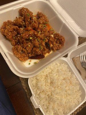 Spicy garlic chicken kkanpunggi