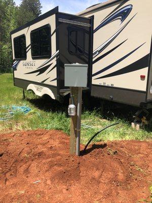 Trenching/ Install RV Outlet in Lincolnton, NC