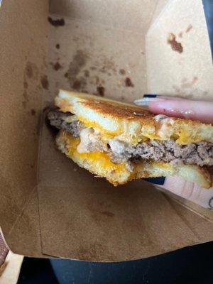 Patty melt with no onions.