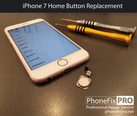 iPhone 7 home button replacement. PhoneFix PRO   Cell Phone Repair Portland, OR