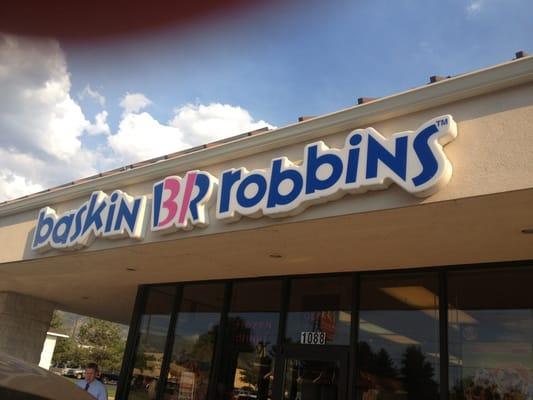 Baskin Robbins exterior sign.