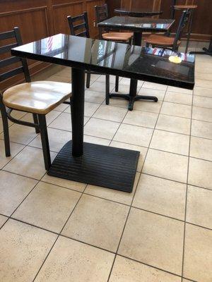 Wheelchair accessible tables