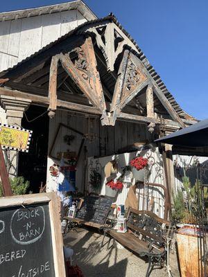 Entry to the antiques barn. Nice portico!