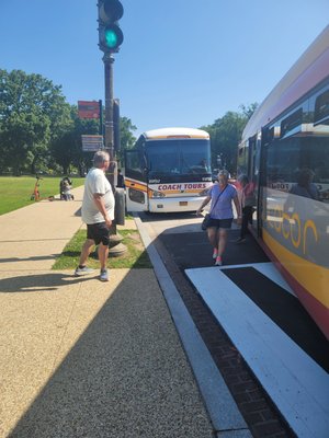 No regards for others trying to get on city bus.