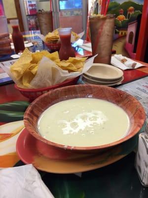 A very large cheese dip!