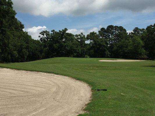 Eighth fairway reshaped and re-nourished bunker