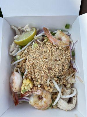 Shrimp and Chicken Pad Thai from Thai Me Up Food Truck